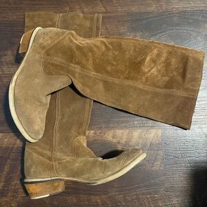 Bronx over the knee Western Suede Boots Sz 39